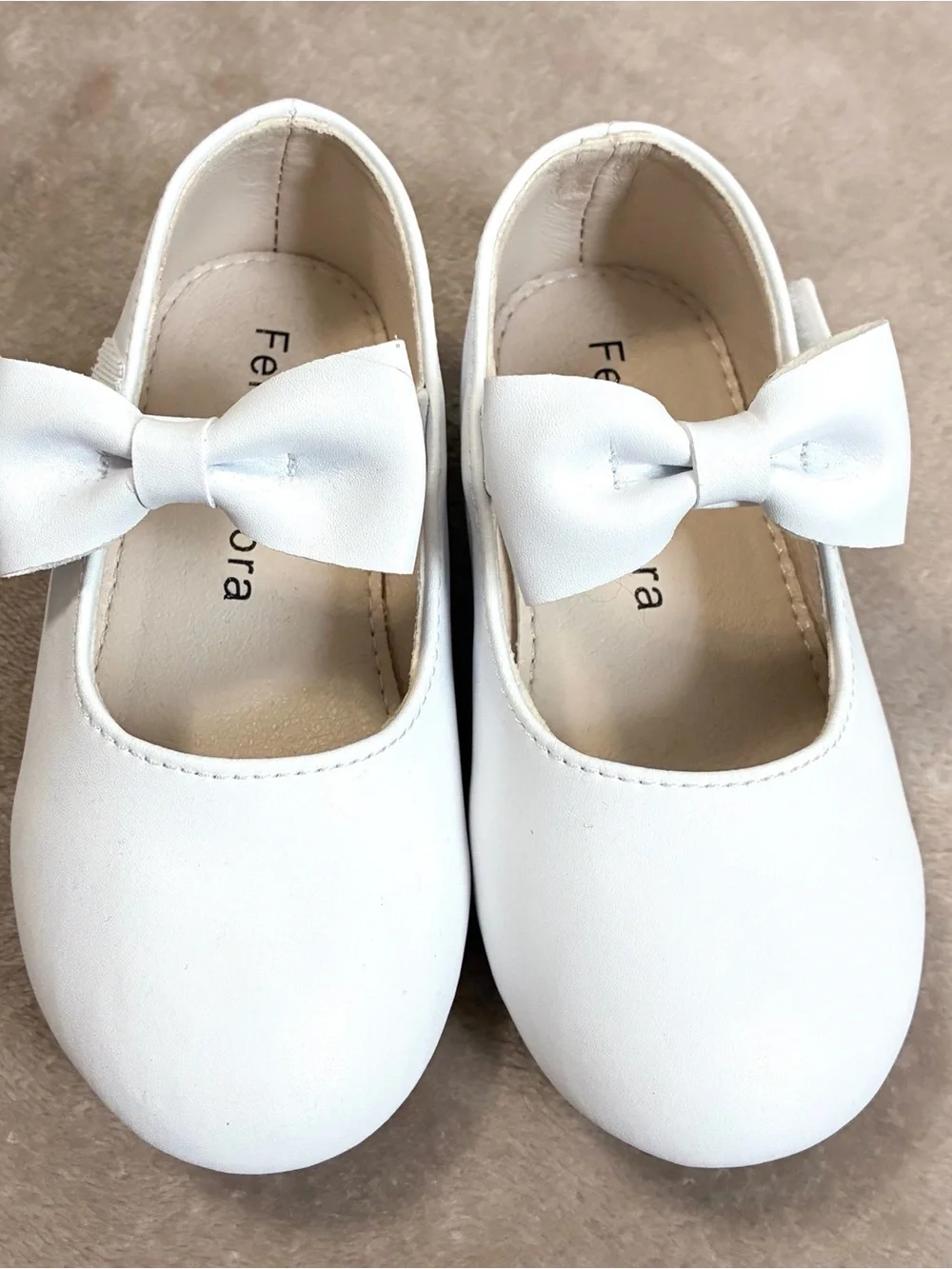 Toddler Girl White Bow Mary Jane Shoes